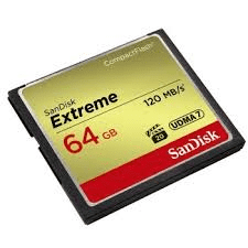 Sandisk Extreme CompactFlash 64Gb 120Mb/s.