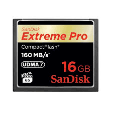 Sandisk Extreme Pro CompactFlash 16Gb 160Mb/s.