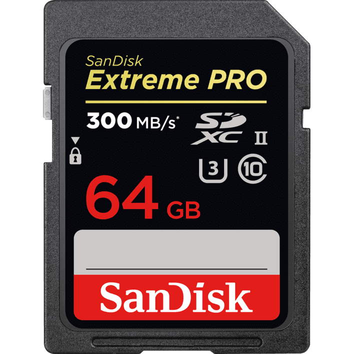 SanDisk 64Gb 300Mb/s. SDXC EXT. PRO UHS-II