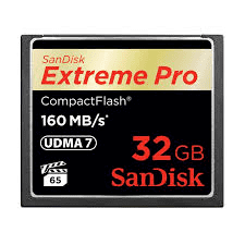 Sandisk Extreme Pro CompactFlash 32Gb 160Mb/s.
