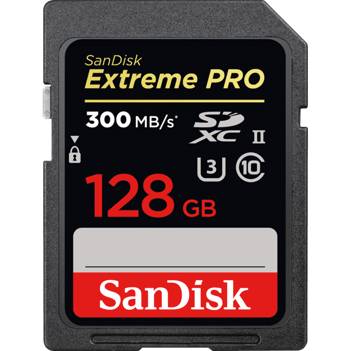 SanDisk 128Gb 300Mb/s. SDXC EXT. PRO UHS-II
