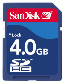 Sandisk 4 GB SD kort