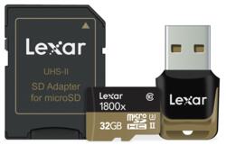 LEXAR PROFESSIONAL 32GB 1800X MSDHC/MSDXC UHS-II 270 MB/S
