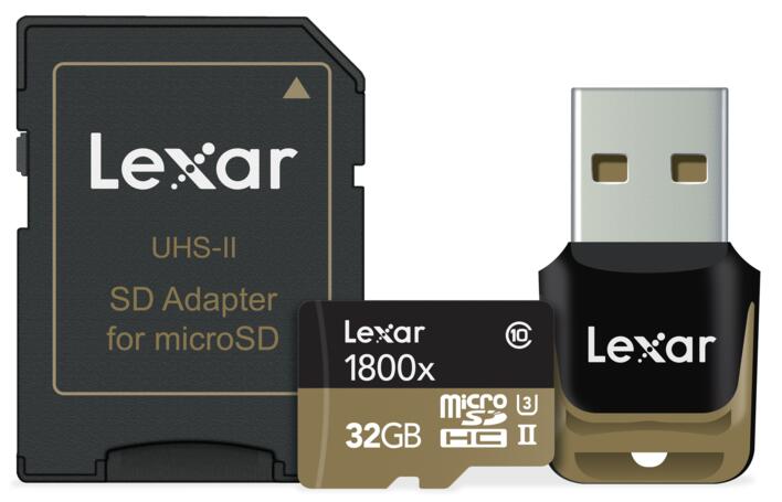 LEXAR PROFESSIONAL 32GB 1800X MSDHC/MSDXC UHS-II 270 MB/S